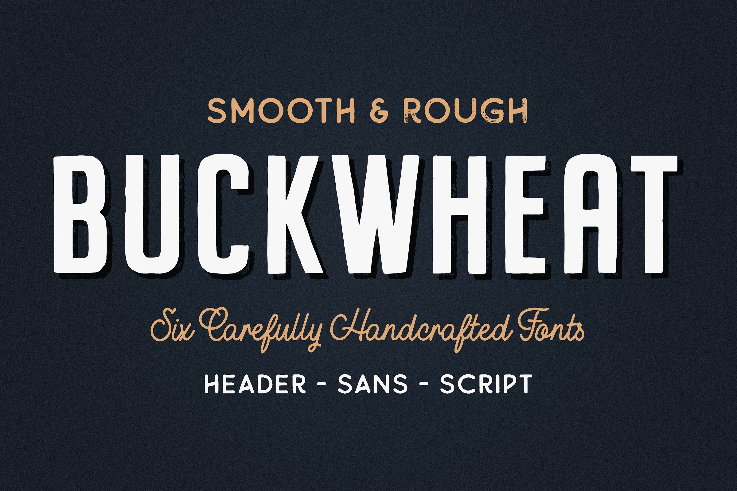 一款复古粗糙英文字体Buckwheat Font Colle