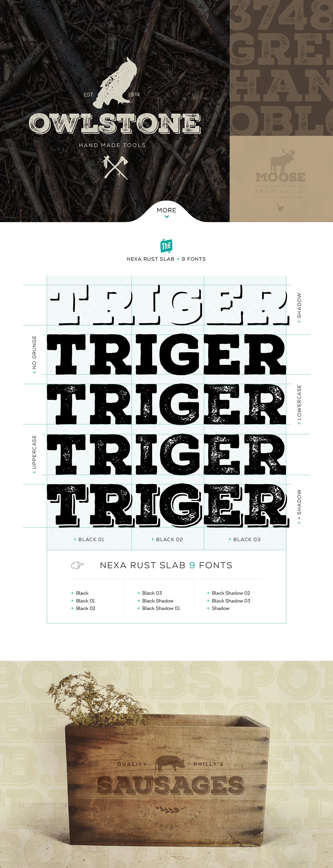 高级多面字体Nexa Rust #82521