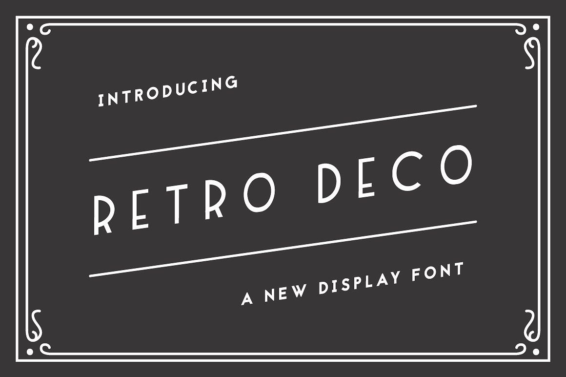 一款复古装饰英文字体Retro Deco
