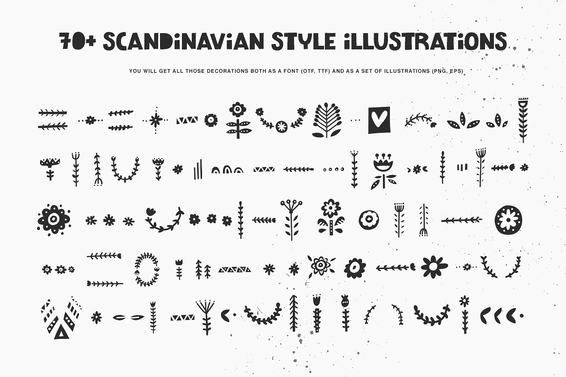 一款抽象艺术装饰文字素材Scandinavian Font