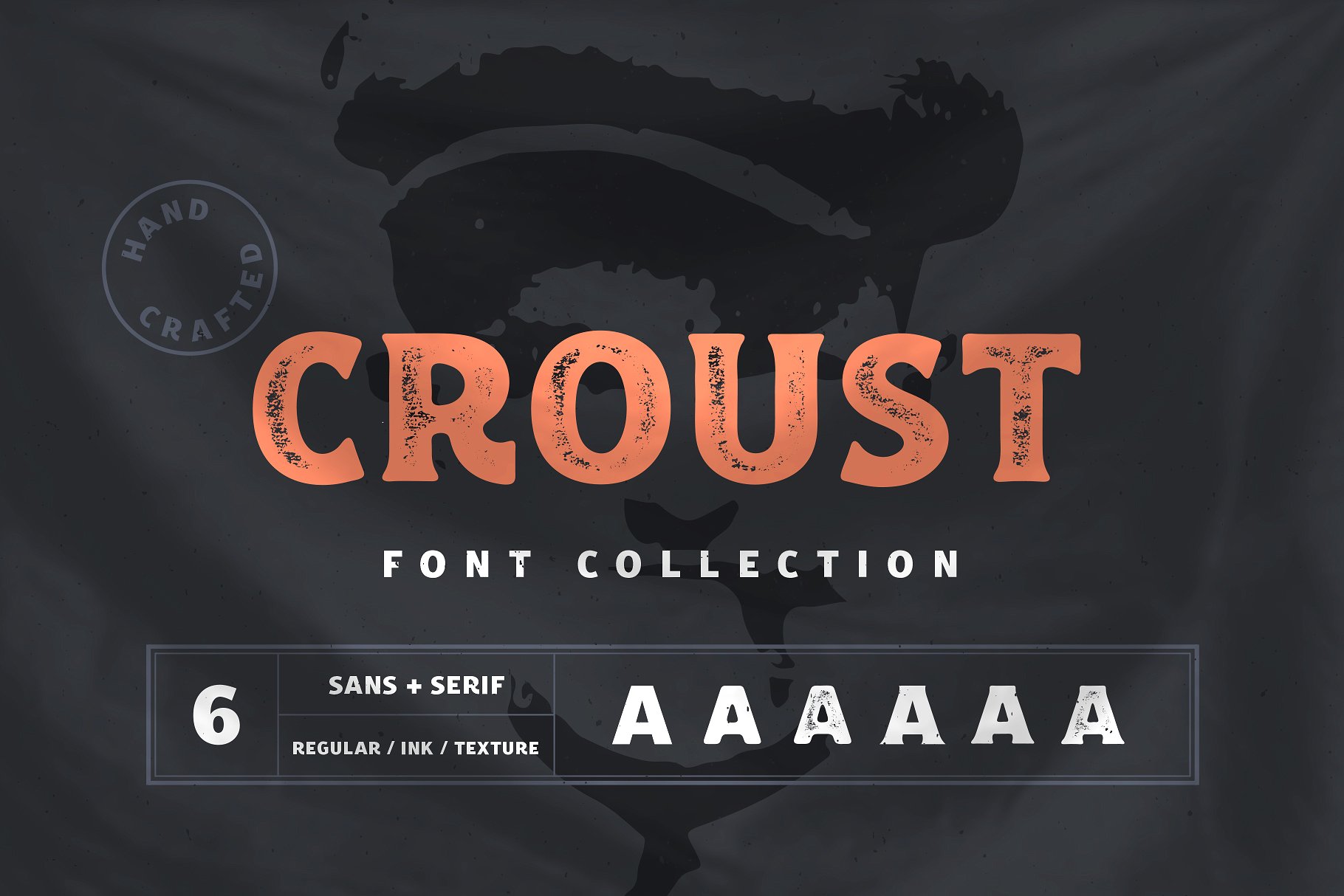 墨水和纹理字体Croust Font Collection