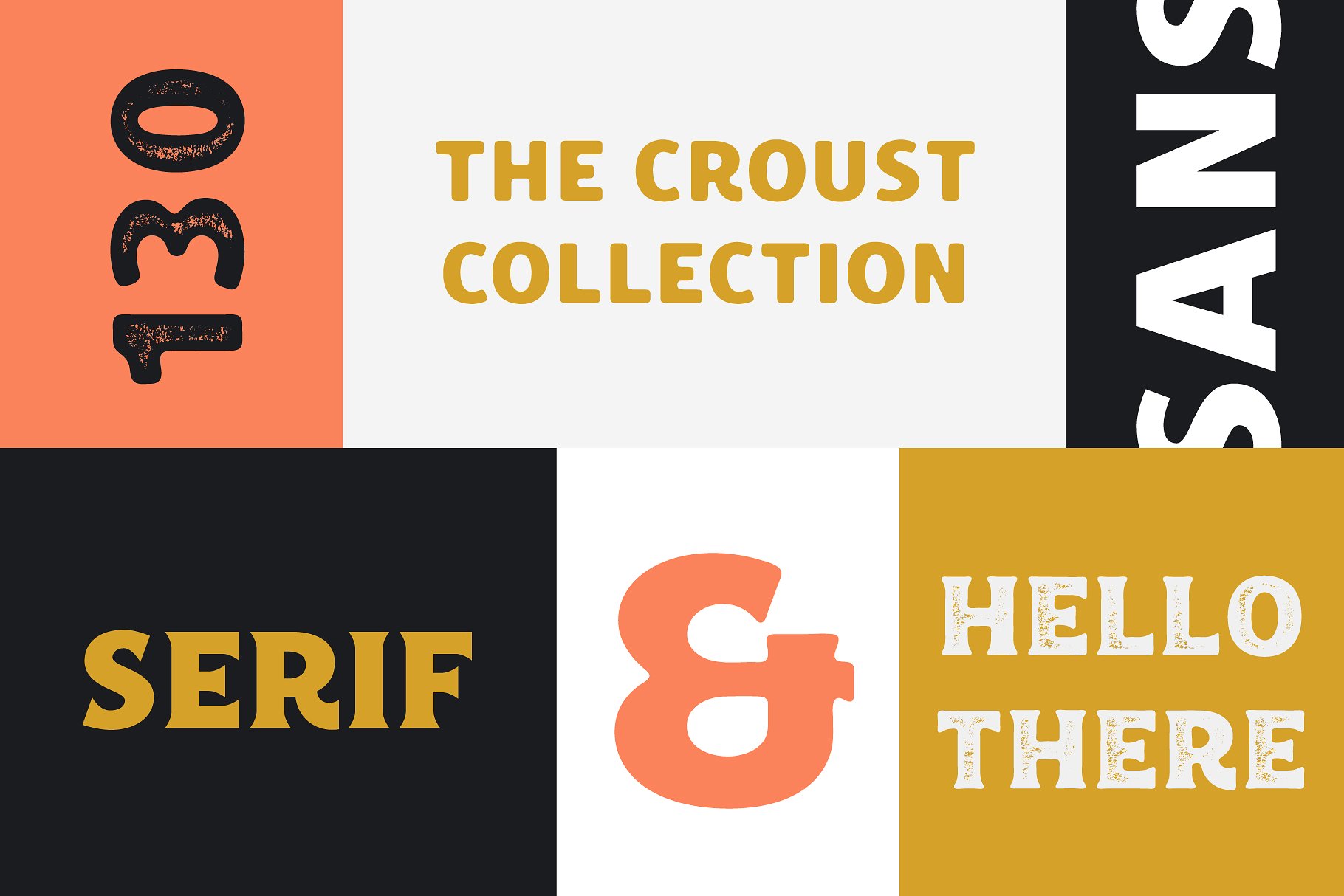 墨水和纹理字体Croust Font Collection