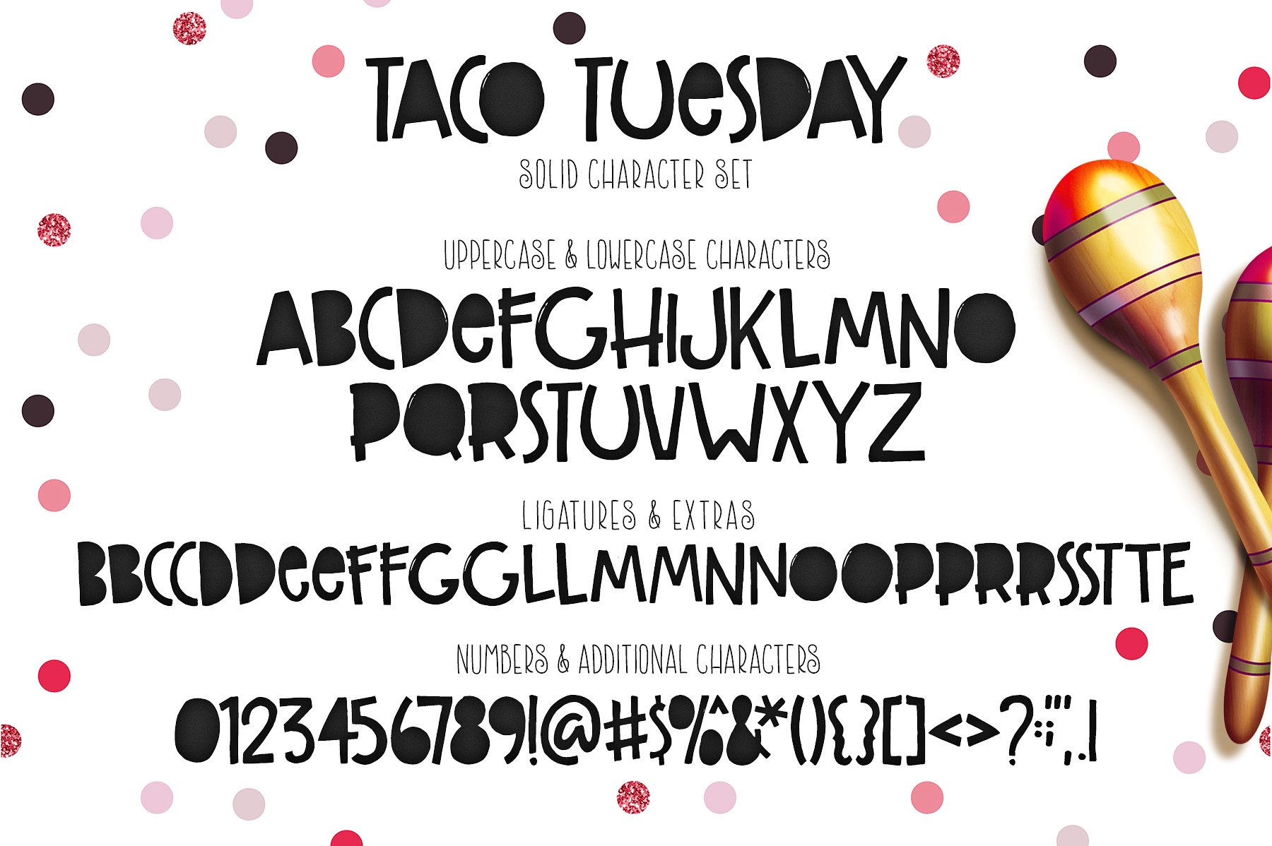 可爱的手绘字体Taco Tuesday Typeface #