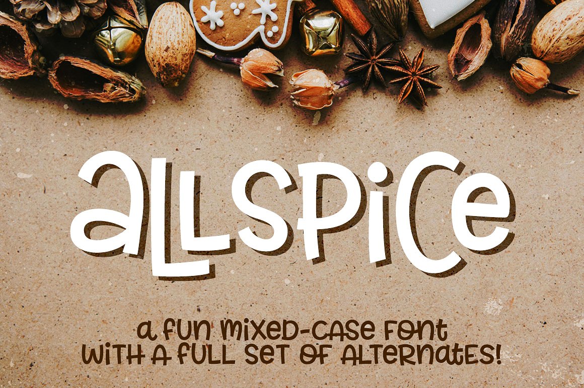大小写字体Allspice: a fun mixed-cas