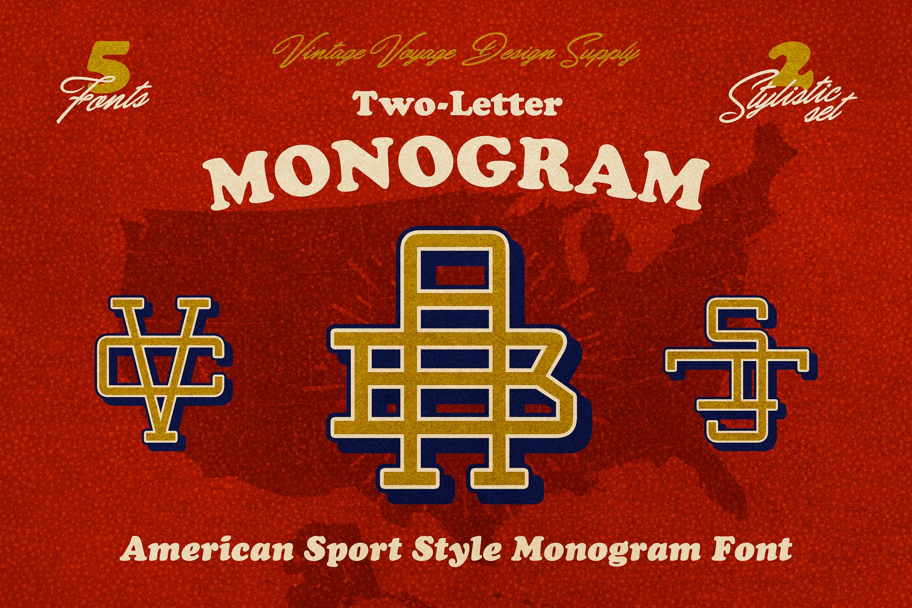 字母组合Two-Letter Monogram #23346