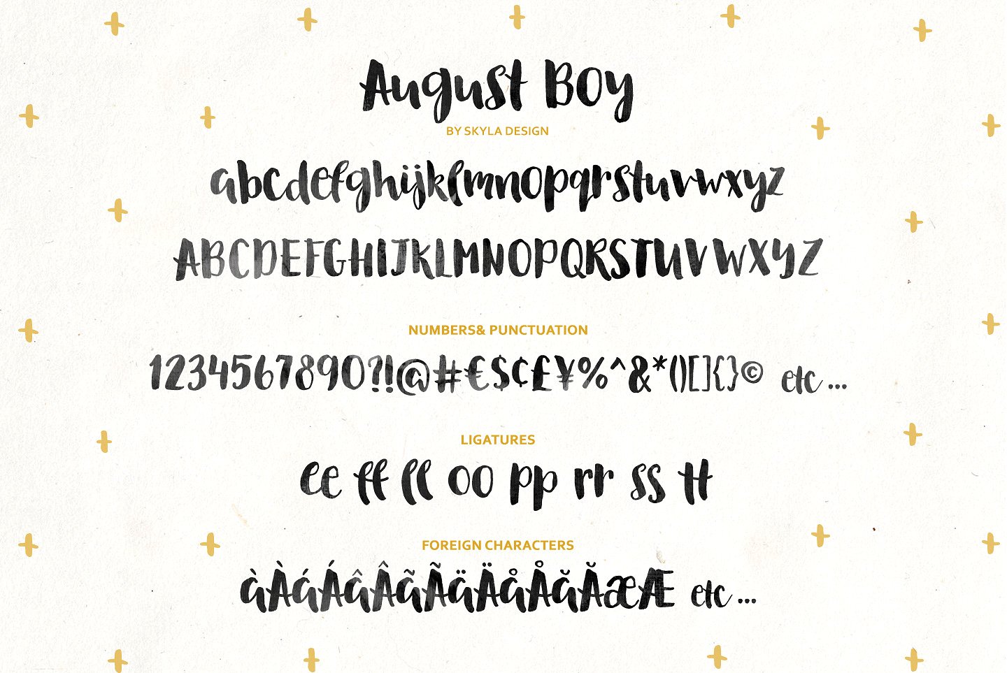 刷子字体August Boy Bold brush font