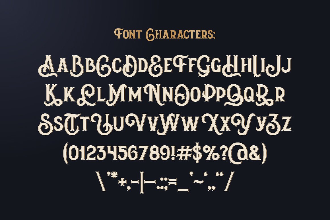 高级英文字体Design set -quot;Amber T