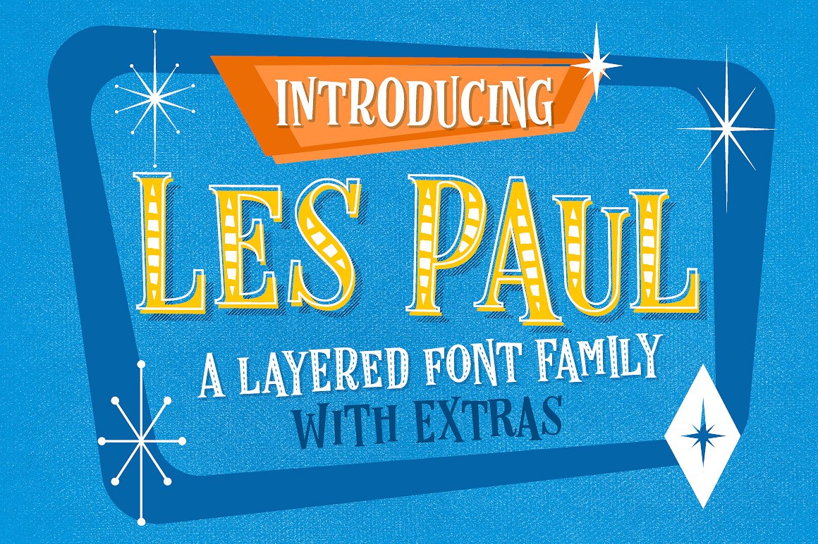 分层字体Les Paul ? Font Family #10