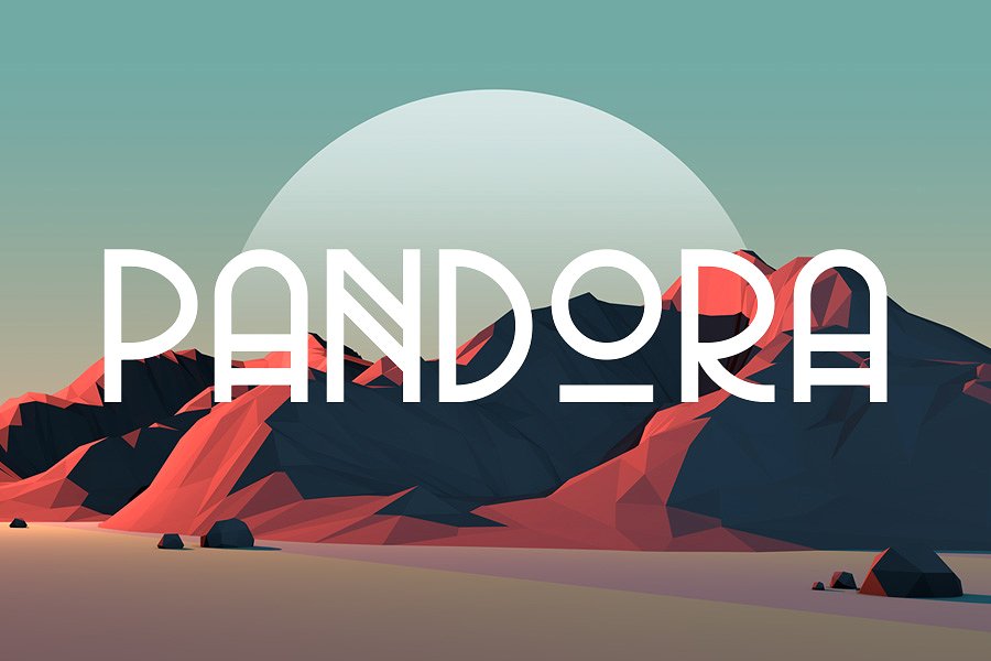 奇怪的字体Pandora Typeface #246054