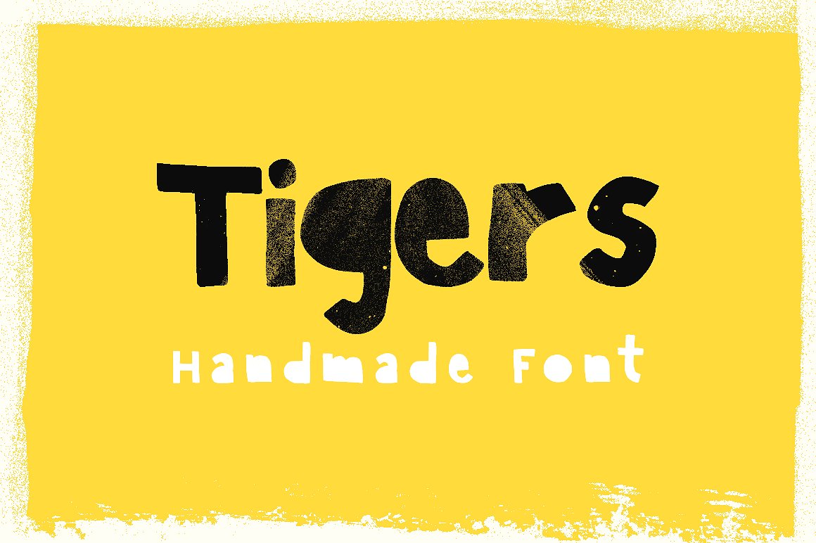 手工制作Tigers — Block Font #75910