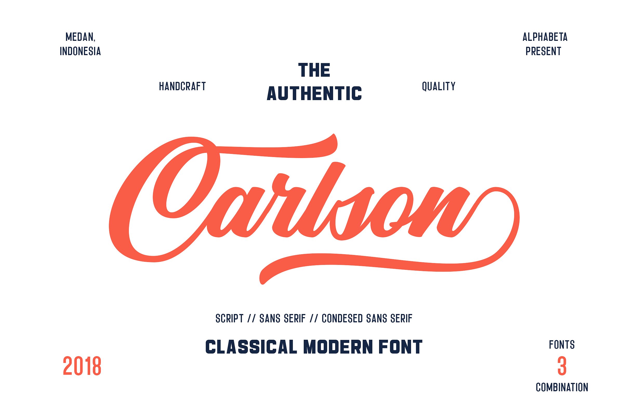 脚本无衬线字体Carlson | 3 Font Combin