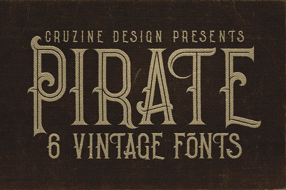 复古衬线字体Pirate- 6 Vintage Style