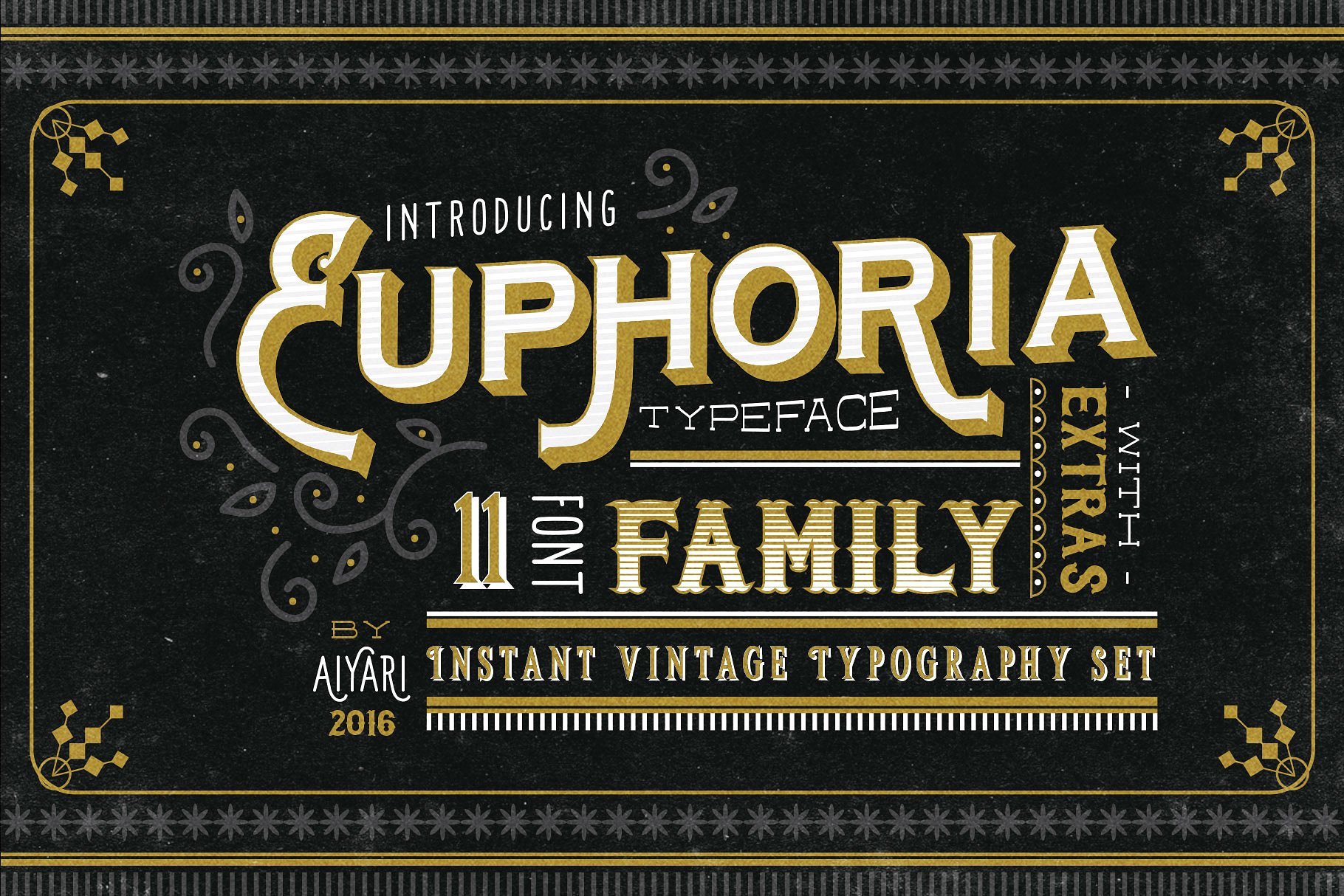 欢乐复古字体Euphoria Instant Vintage