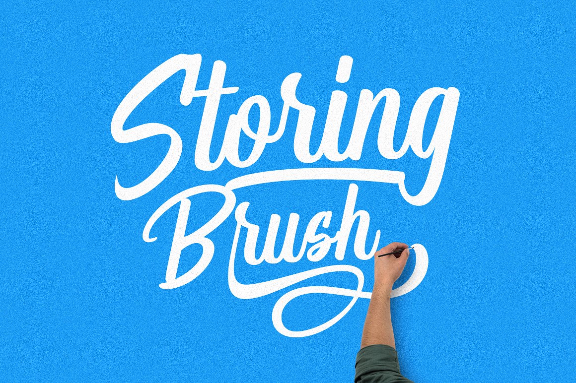 手绘字体Storing Brush #844654