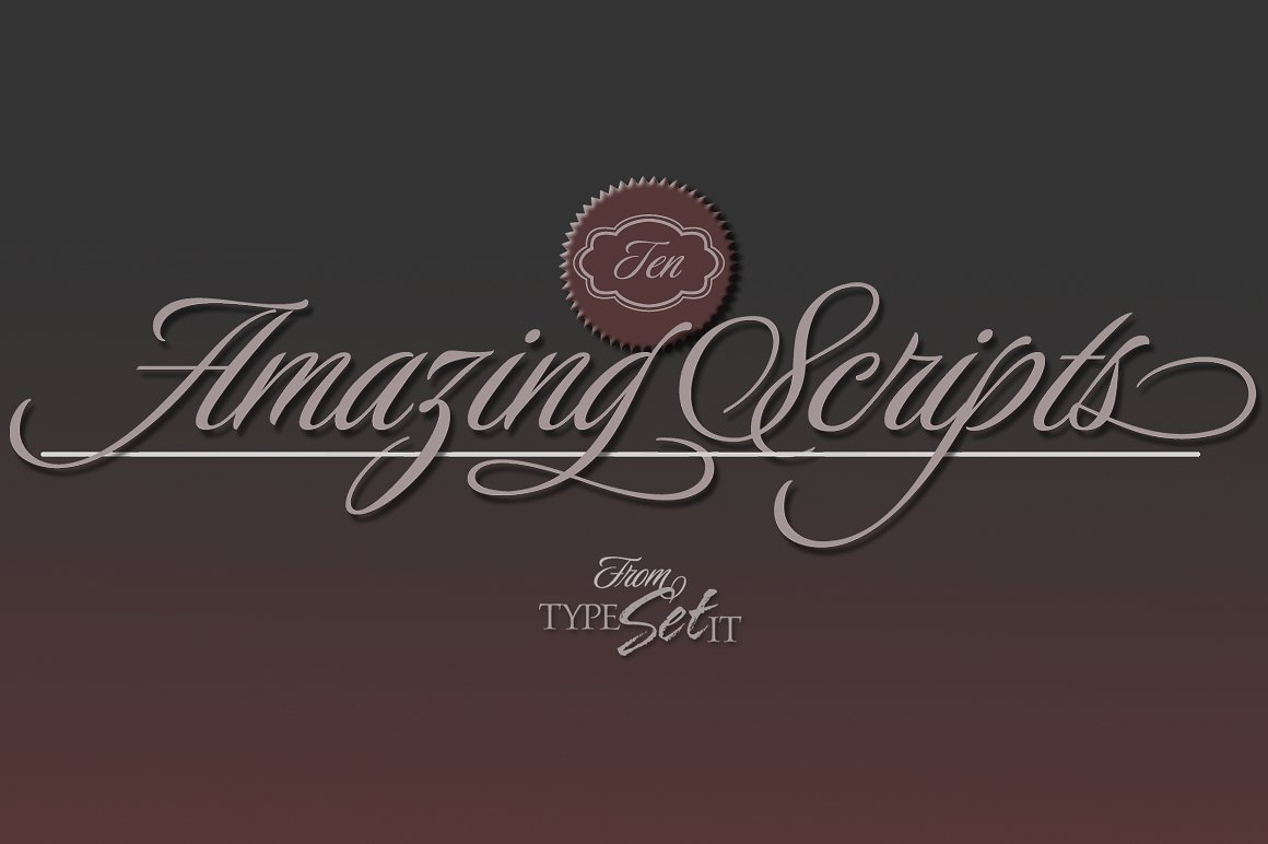 高品质专业字体10 Amazing Script Fonts