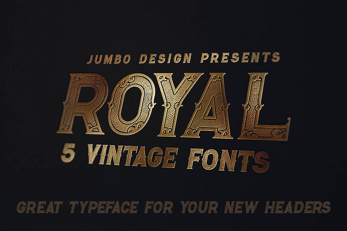 独特的复古Royal - 5 Vintage Style F