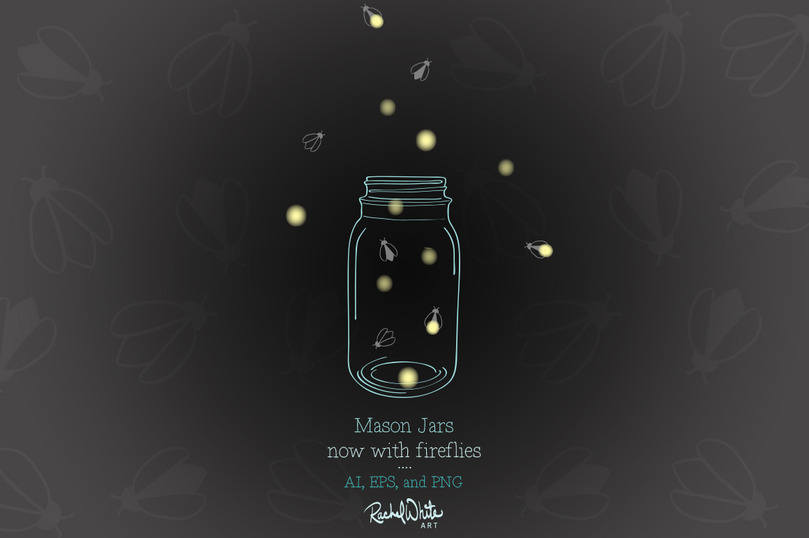 唯美的玻璃罐子剪贴画素材合辑 Mason Jars #359