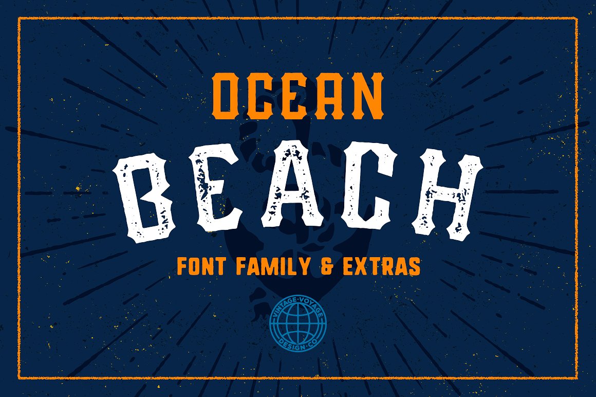 老式字体Ocean Beach ? Five Fonts #