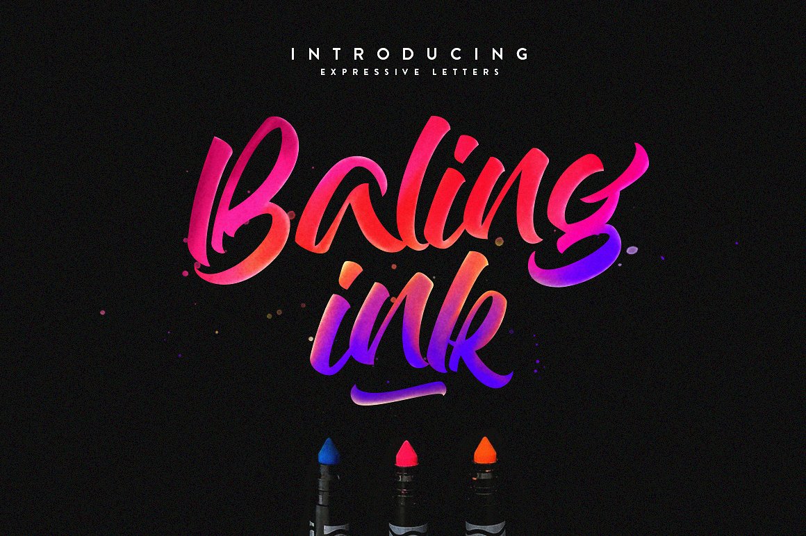 多功能的字体Baling Ink #1394167