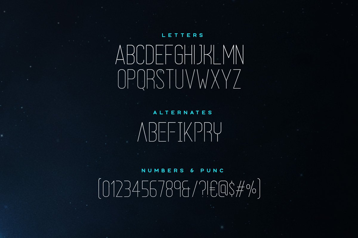 未来派字体Halcyon Typeface #2365241