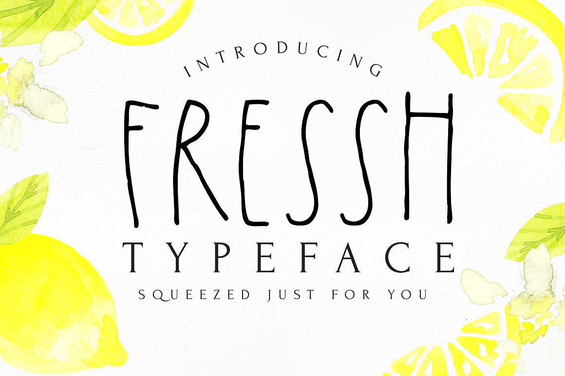 完美的字体FRESSH hand drawn typefac