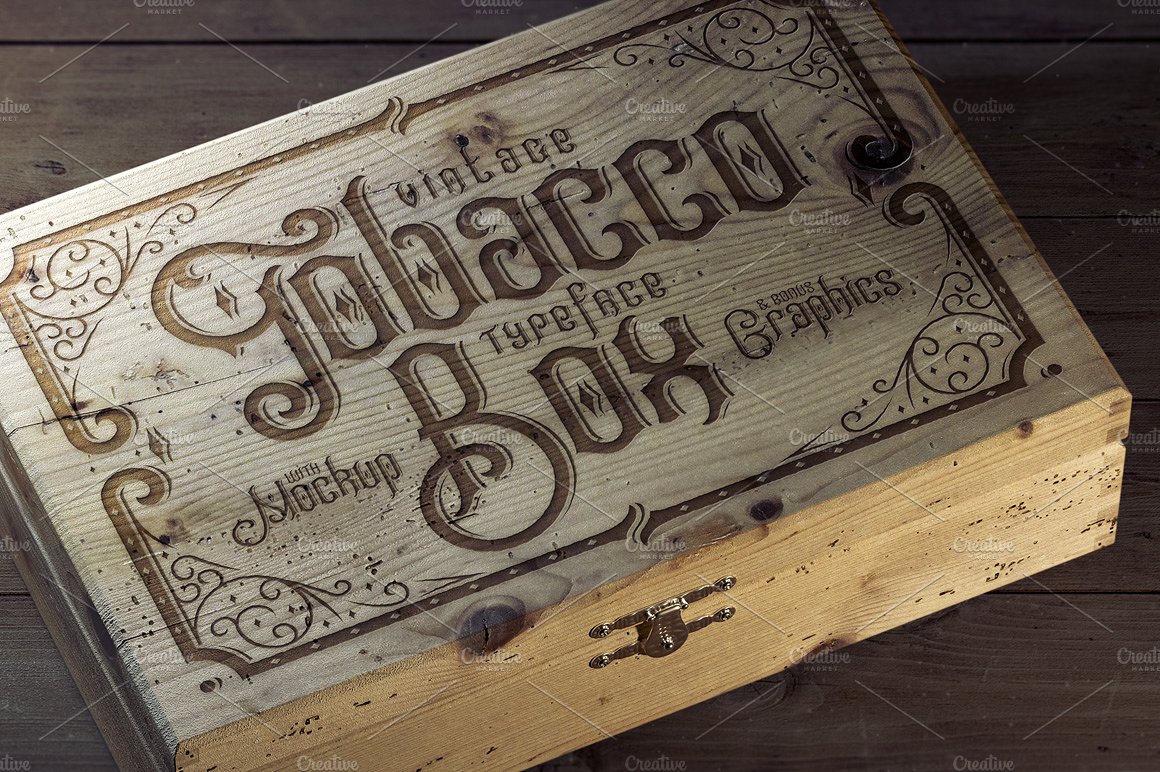 复古外字体Tobacco Box Typeface -amp