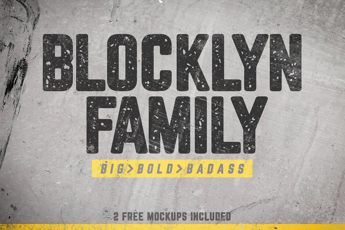 字体系列模型Blocklyn Font Family M