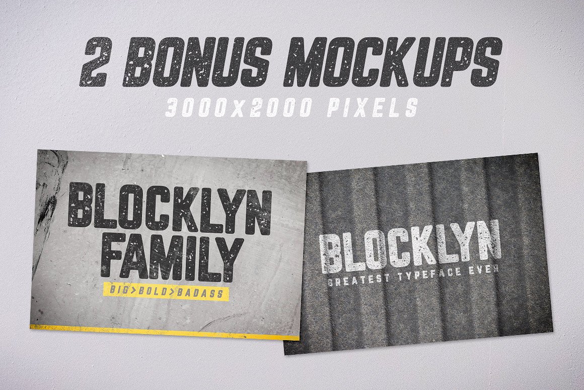 字体系列模型Blocklyn Font Family M