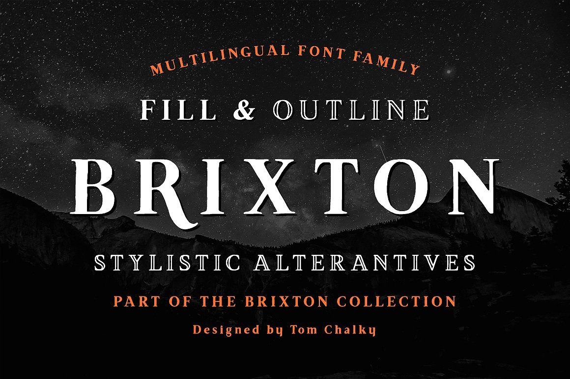 手工制作字体Brixton (6 Fonts Extra