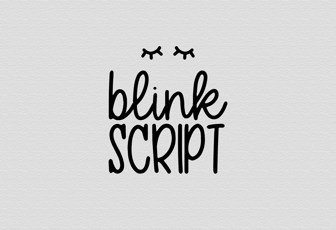 清新花卉字体Blink Script #1189074