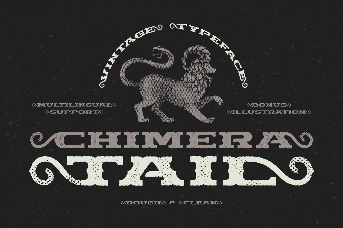 嵌合体尾字体Chimera Tail typeface wi