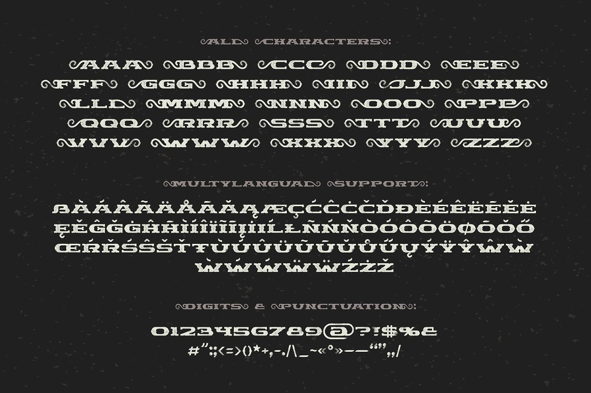 嵌合体尾字体Chimera Tail typeface wi