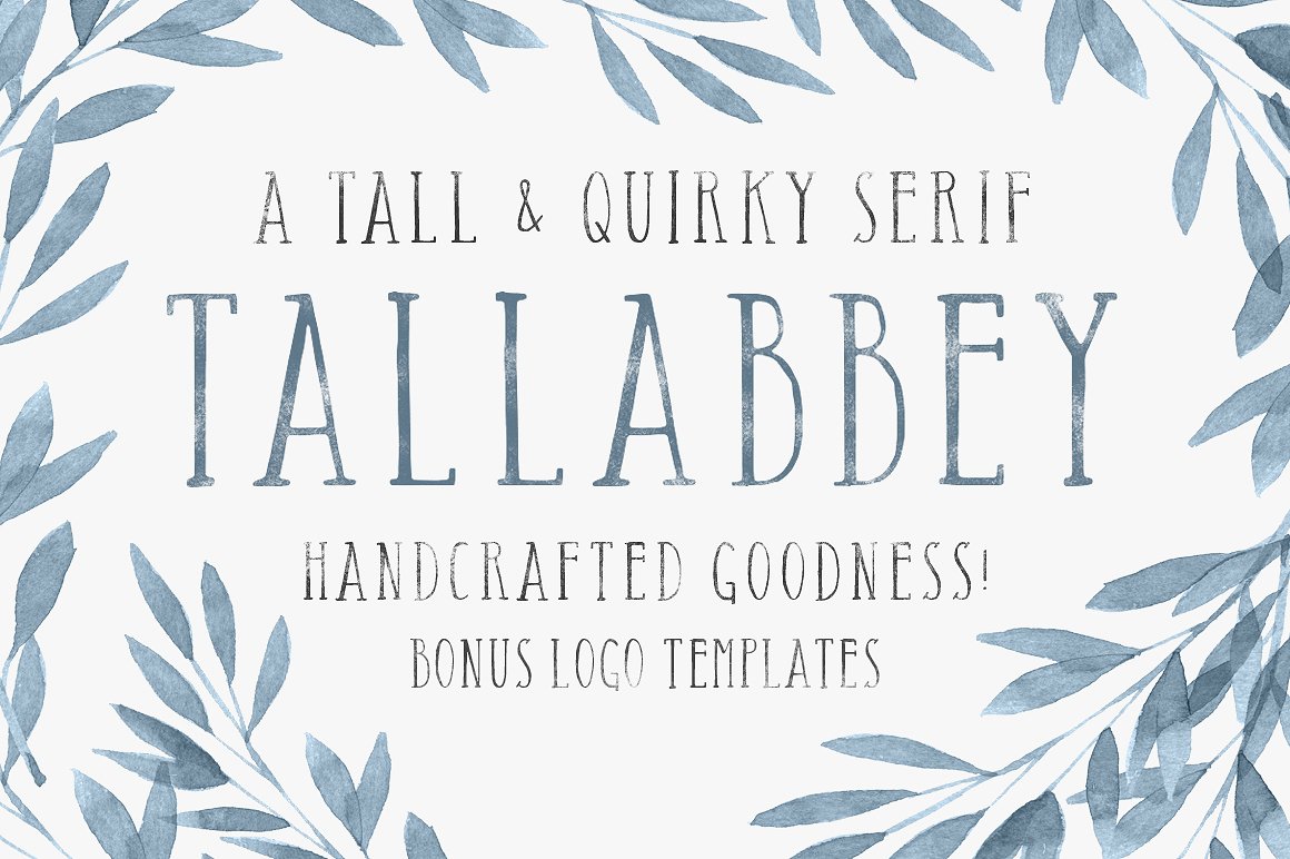 清新标志模板Tall Abbey Serif 5 Log