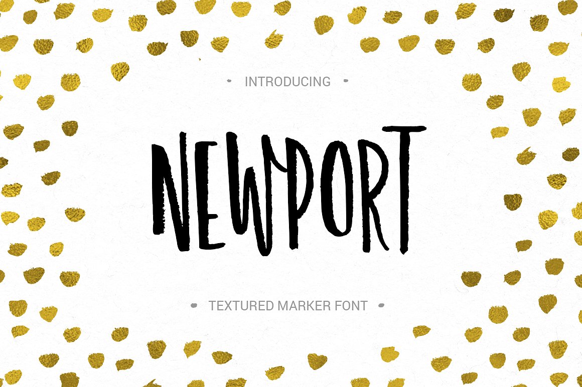 甜美标记字体Newport - marker font #8