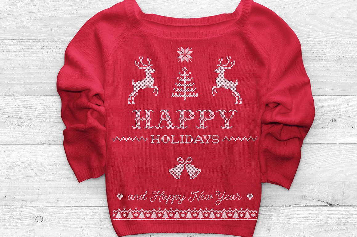 圣诞毛衣字体Sweater Font #2039084
