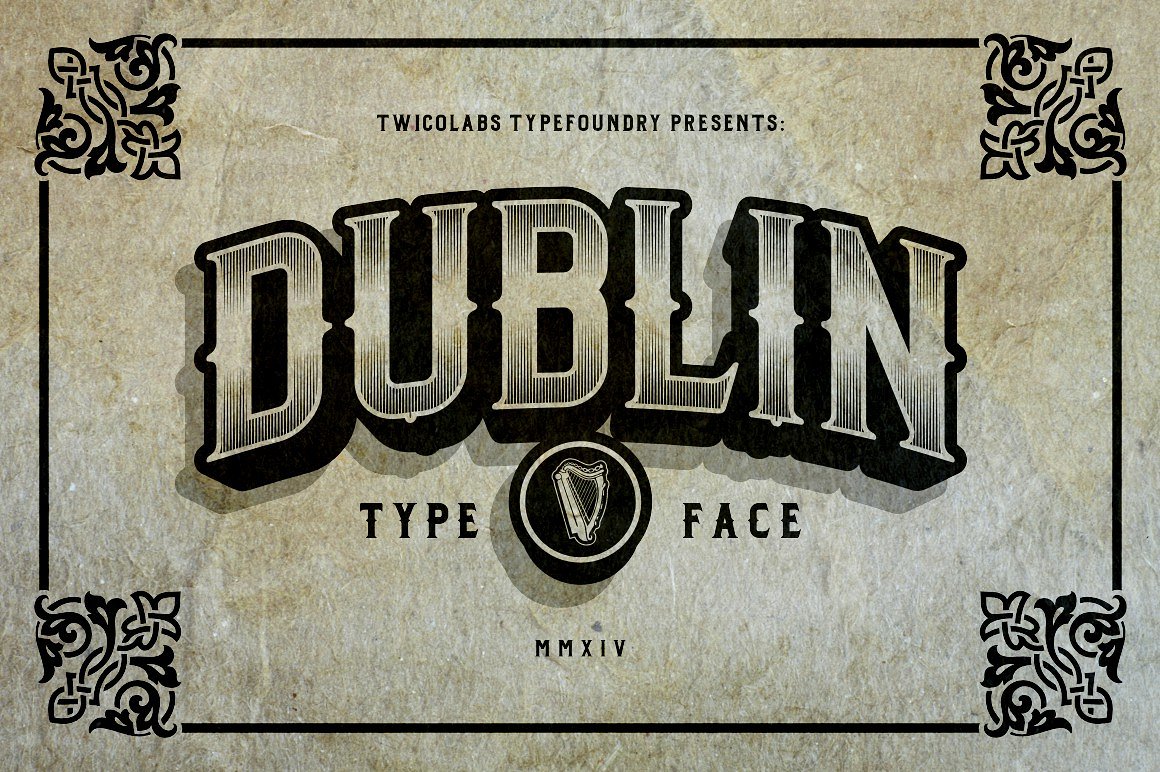 复古标准字体Dublin Typeface #54551