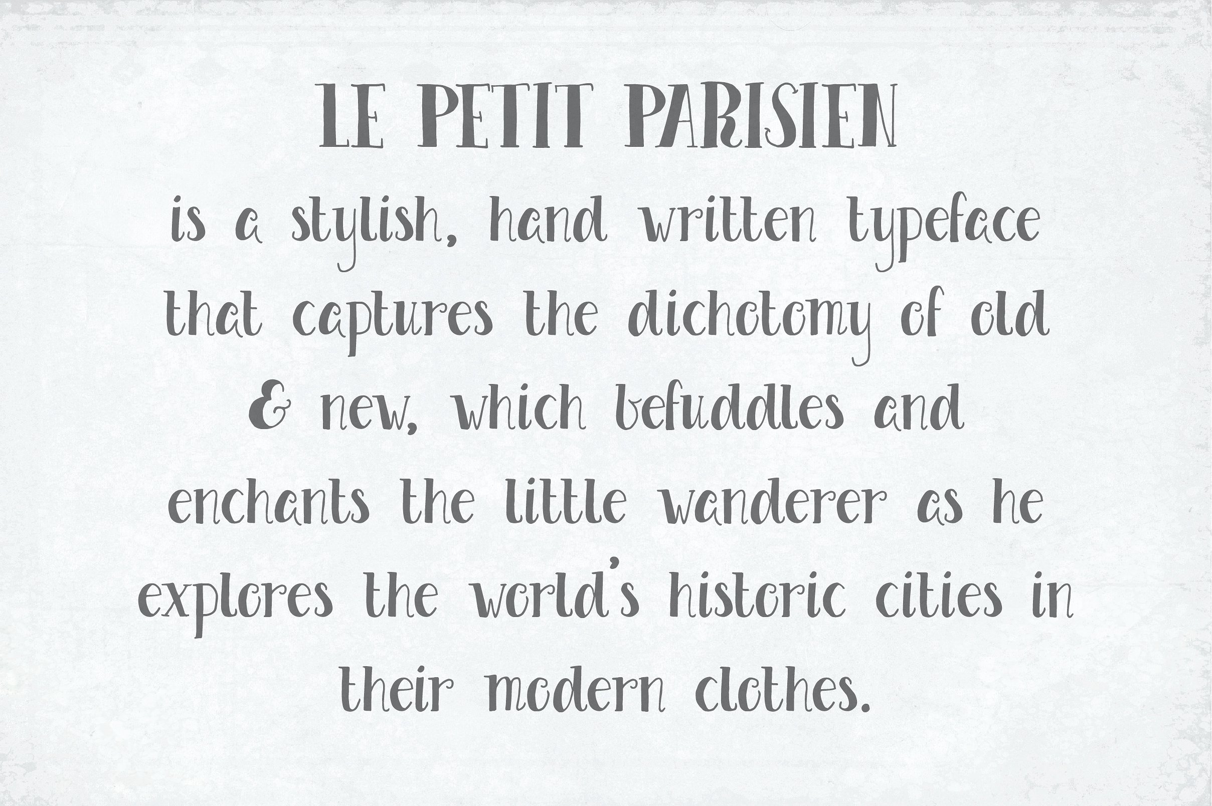 可爱的手写字体Le Petit Parisien Font