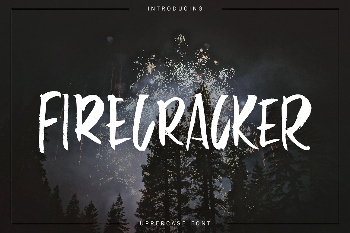 黑色大写字体Firecracker - uppercase