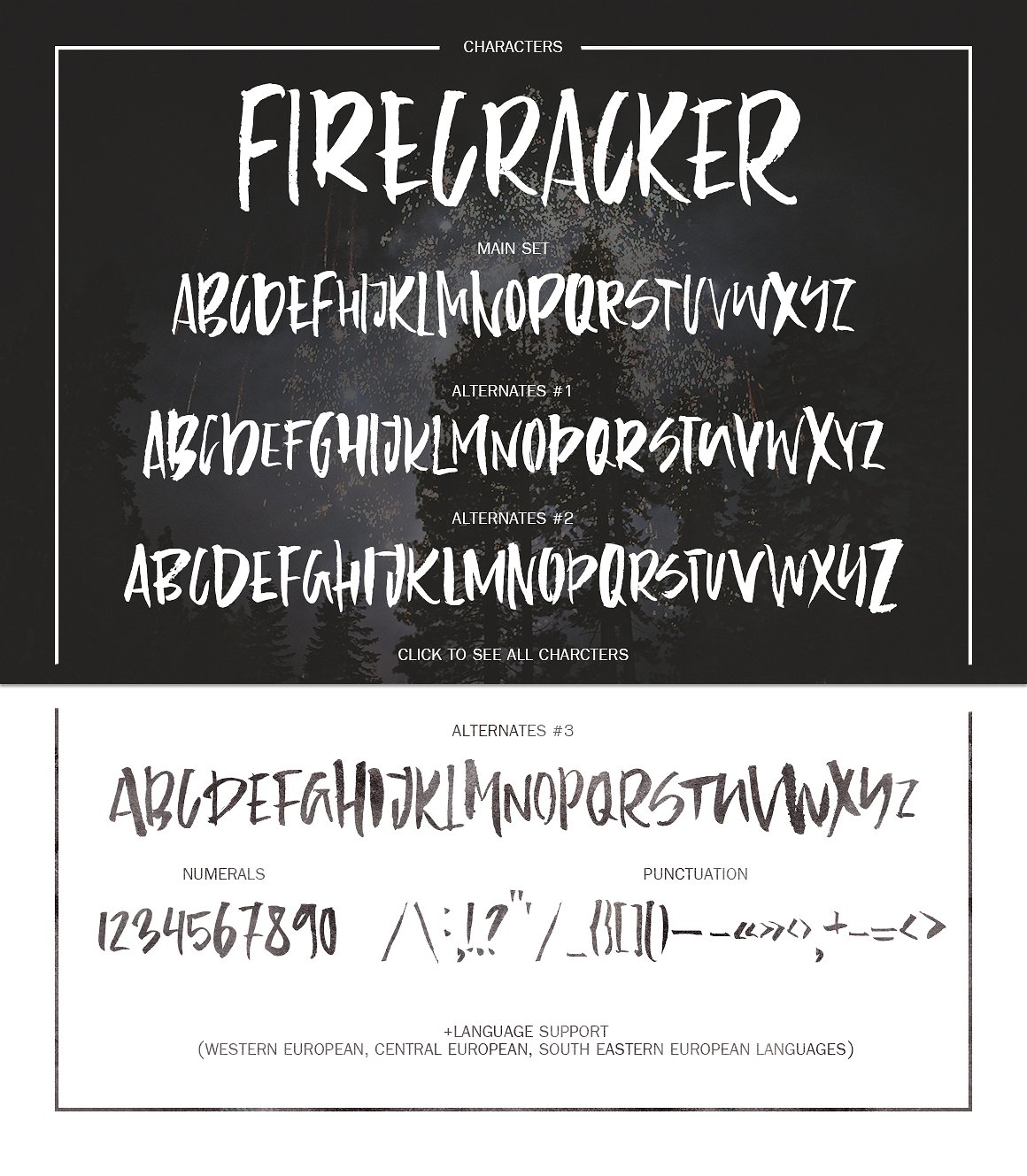 黑色大写字体Firecracker - uppercase