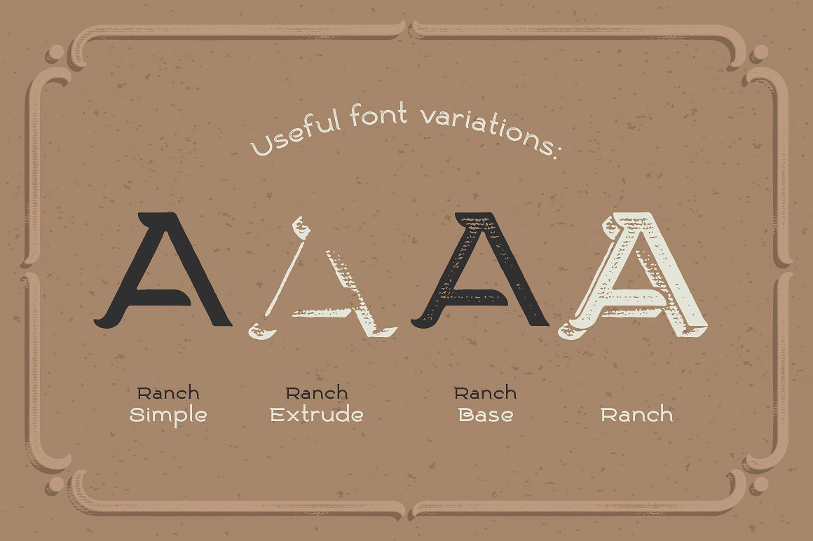 牧场字体奖金Ranch typeface bonus #