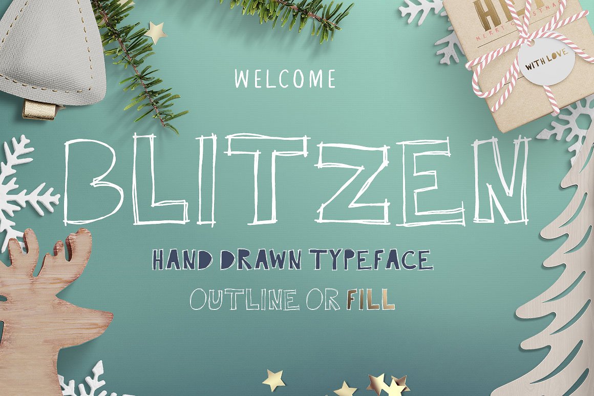 清新显示字体Blitzen Display Font #42