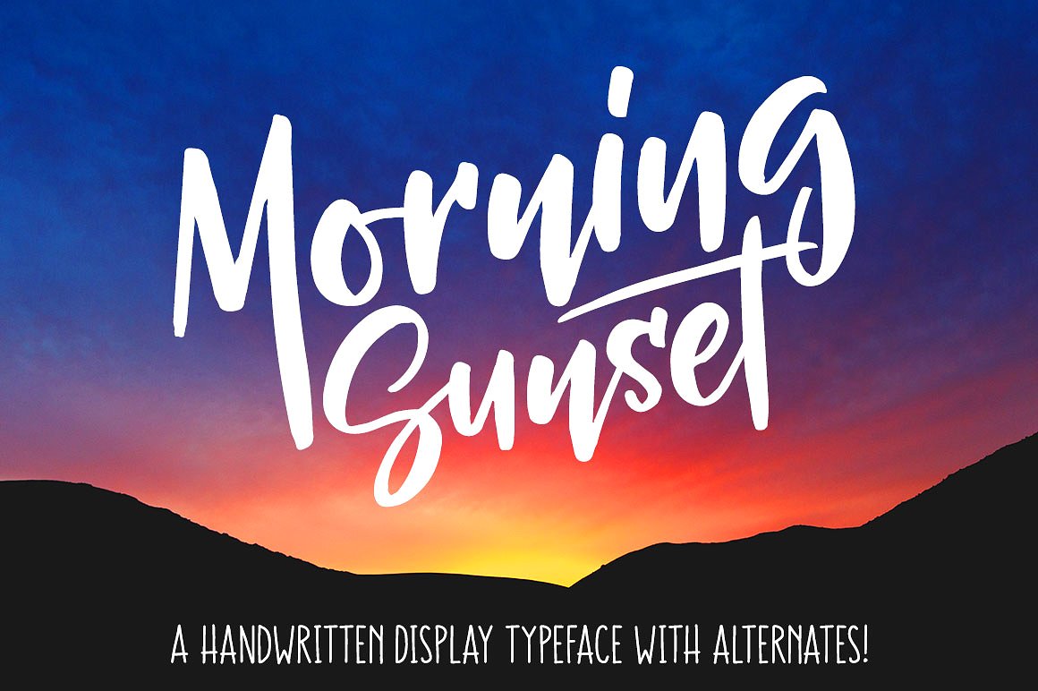 日出手写字体Morning Sunset - handwri