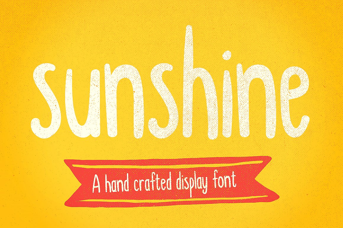 手绘显示字体Sunshine hand drawn disp