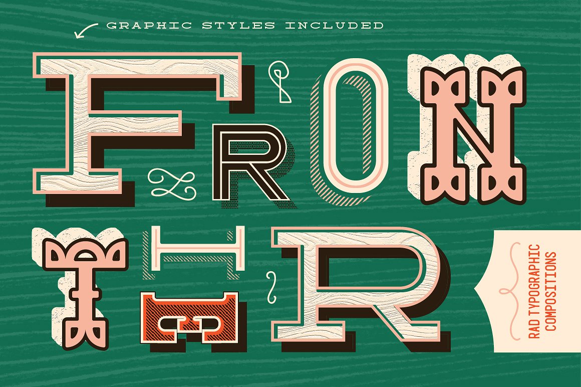 木版字体Wood Type Font Collection