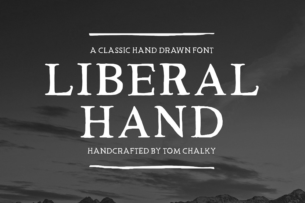 经典的衬线字体Liberal Hand #130239