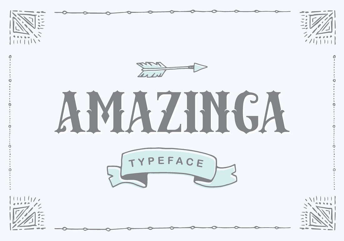 复古设计Amazinga Typeface #66045