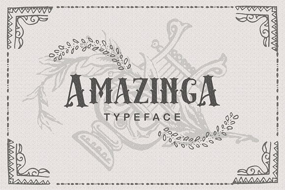 复古设计Amazinga Typeface #66045