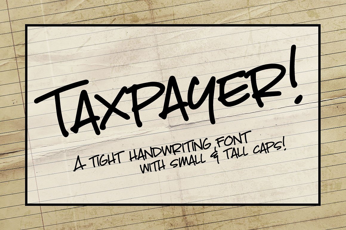 手写字体Taxpayer: my own handwriti