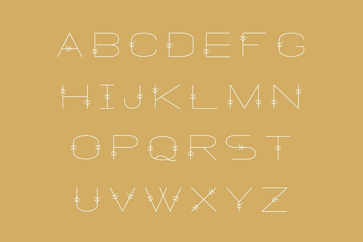 原生纹理和图案POWHATAN FONT #1217827