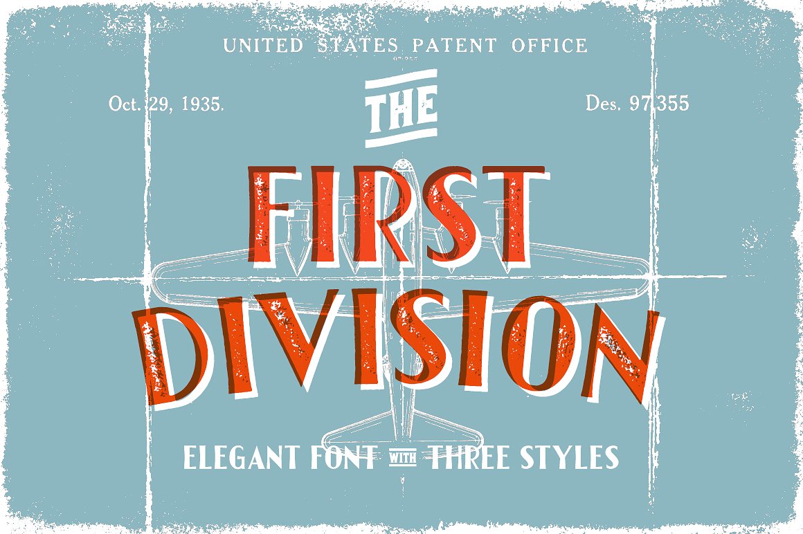 优雅的复古字体The First Division #854